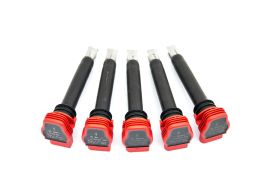 06E905115F Ignition Coils Red (Set of 5) for 2.5L 5 Cylinder