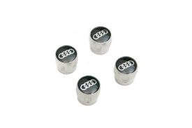 Audi Valve Stem Cap Set of 4 (Black) - 80A-071-215 - Deutsche Auto Parts