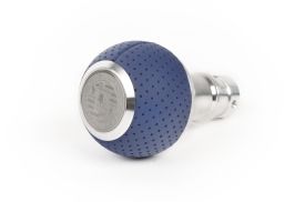 BFI Heavy Weight Shift Knob - GS2 / DSG - Porsche Maritime Blue Leather - Machined Finish - VW / Audi 