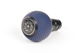 BFI Heavy Weight Shift Knob - GS2 - Porsche Maritime Blue Leather - Black Anodized - VW / Audi 