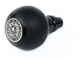 BFI Heavy Weight Shift Knob - GS2 - Black Air Leather - Black Anodized - VW / Audi 