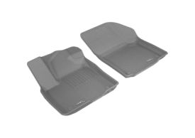 3D MAXpider 2011-2018 Volkswagen Jetta Sedan Kagu 1st & 2nd Row Floormats - Gray