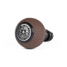 BFI Heavy Weight Shift Knob - GS2 / DSG - Nougat Brown Air Leather - Machined Finish  - VW / Audi 