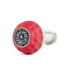 BFI Heavy Weight Shift Knob - GSB - Rosso Centaurus Nappa Leather - Clear Anodized - VW / Audi 