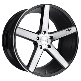 Niche - MILAN 20x8.5 5x112.00 GLOSS BLACK BRUSHED (34 mm) - M12420854334