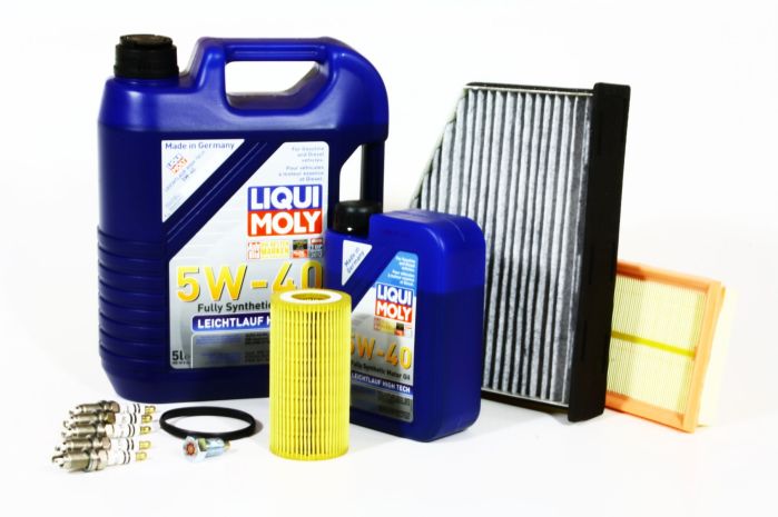 Liqui Moly - 40K Mile Maintenance Kit with Magnetic Drain Plug for 2.5L 5 Cylinder