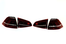 European LED MK7 Tail Lights (Tinted) with Rear Fog Lights