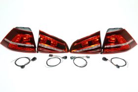 Magneti Marelli MK7 LED Tail Lights (Cherry Red) with Rear Fog Lights and Adapter Harness