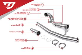 Unitronic Downpipe 2.0 TSI Gen 3 AWD MQB - UH027-EXA