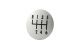 DAP Shift Knob (Modular) - Coins-Silver - 6 Speed Enamel Filled Black w Blue 