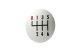 DAP Shift Knob (Modular) - Coins-Silver - 6 Speed Enamel Filled Black w Red 