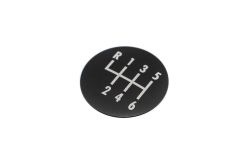 DAP Shift Knob (Modular) - Coins-Black - 6 Speed Laser Printed Shift Pattern